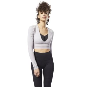 Reebok Nature X Long Sleeve Top Sweatshirt Damen - Lavendel - DE 980-NPG